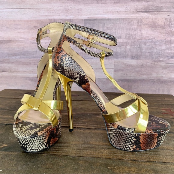 SHOEDAZZLE Jocasta Python Print Platform H… - Picture 9 of 16